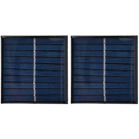Zoternen 2 Stück Mini-Solarmodul, tragbar, gekapselte Epoxidzelle, flexibel, für den Heimwerkergebrauch, 0,7 W, 5 V, 0-140 mA