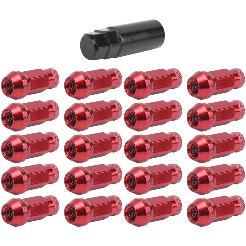Image of Zoternen - 20 Radmuttern Legierter Stahl 50BV30 Gewinde M12x1,5 Hochfest Rot Ersatz für Mazda
