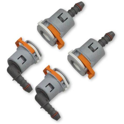 Zoternen 3/8 Zoll (10 mm) Nylon-Reparatursätze für Kraftstoffleitungen von Kraftfahrzeugen mit 3/8 Zoll 90°-Schnellkupplung und 3/8 Zoll gerader Schnellkupplung, Zubehör im Lieferumfang enthalten