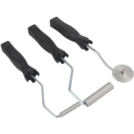 Zoternen 3-teiliges Set aus Fiberglas-Blasenwerkzeug, Aluminiumlegierung, Rollrollen-Set für FRP-Formen (Sägezahn)