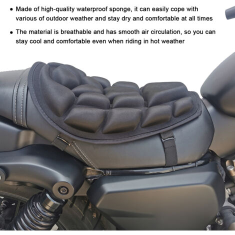 Zoternen 3D-Sitzkissen für Motorrad, stoßdämpfend, wasserabweisend, bequem, atmungsaktiv
