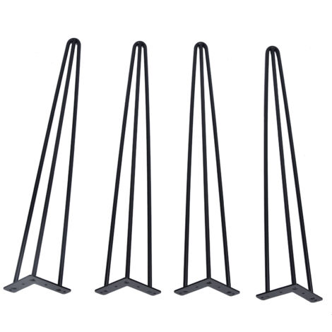 Zoternen 4-teiliges Set, 71,1 cm/76,2 cm, Haarnadel-Tischbeine aus Metall für Möbel, Tischbeine aus massivem Eisen für Laptops und Schreibtische (76,2 cm)
