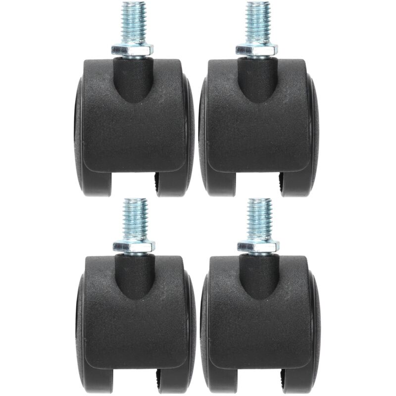Zoternen - 4pcs Pou Chasters avec frein 1,5 pouce Universelle Roue pour la librairie de l'armoire Black Black