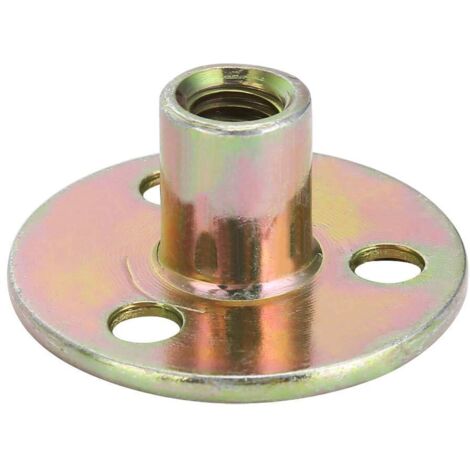 Zoternen 5 pezzi M6 / M8 / M10 Dado di bloccaggio zincato a tre fori Dadi per mobili con base rotonda in 3 tipi (M837)