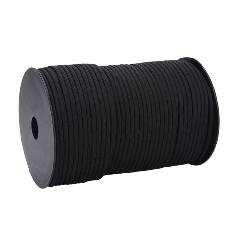 Zoternen 550 Reflektierende Paracord-Fallschirmschnur, 9 Stränge, 100 m (Schwarz)