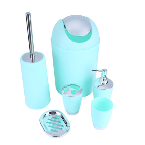 Zoternen 6-teiliges Badezimmer-Zubehör-Set, Seifenschale, Zahnbürstenhalter, Toilettenbürste