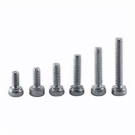Zoternen 600pcs Schrauben Set Edelstahl M2 Zylinderkopfschrauben Innensechskantschrauben Sechskantmuttern Flache Unterlegscheiben Federringe