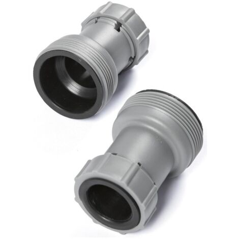 Zoternen Adaptateur de tuyau de piscine 2 pièces, adaptateur de conversion de tuyau de 1,5 pouce à 1,25 pouce pour pompe de filtration de piscine hors sol