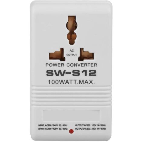 Zoternen Adattatore convertitore di potenza da viaggio da 100 W, da 10 V/120 V a 220 V/240 V, trasformatore convertitore di tensione step-up e step-down (spina standard CN)