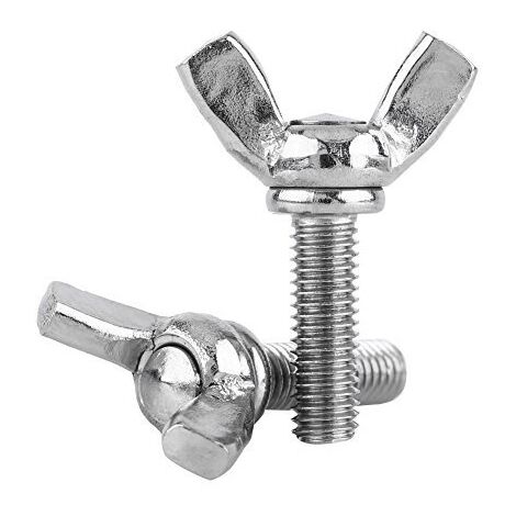 Zoternen Akozon Schmetterlingsmutter, 5 Stück DIN316 M6 Edelstahl 304 Muttern Schmetterlingsflügel Handschrauben (M6 x 16 mm)