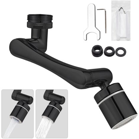 Zoternen AORESAC UNIVERSAL PIBILIME RABECET Prolunga Aeratore Rotante 1440° con 2 Modalità di Uscita Acqua Prova per Lavandino del Bagno e Cucina Prolunga Multifunzionale