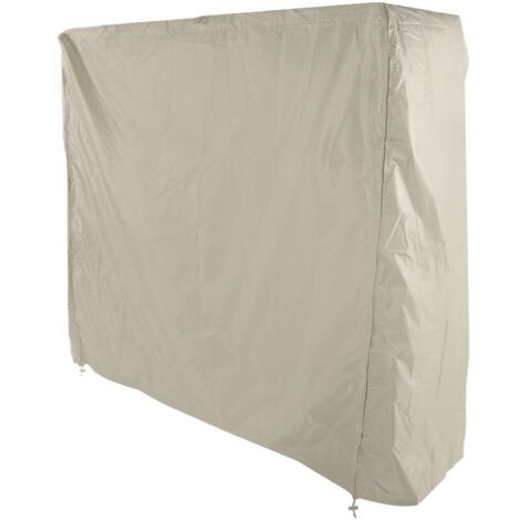 Zoternen Copertura per tavolo da ping pong da esterno, leggera, traspirante, antistrappo, rivestita in argento 190, impermeabile, antipolvere, per cortile (beige)