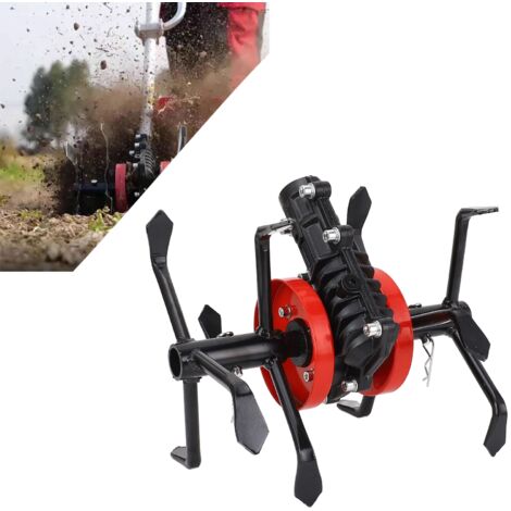 Zoternen Decespugliatore Ruota per erba Testa per allentamento del terreno Mini motocoltivatore Ruota per lavorazione profonda per coltivatore da giardino, 28 mm 9 denti