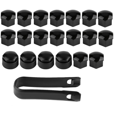 Zoternen Diebstahlschutz-Abdeckkappe für Auto-Radnabenschraube, Schutzmutter, 20 Stück, 17 mm, Schwarz