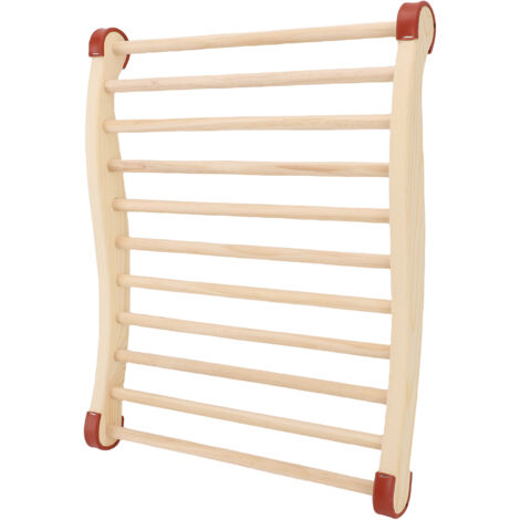 Zoternen Dossier de sauna amélioré, accessoires de sauna, design en forme de S avec dossier, chaise de sauna, avec coussinets antidérapants, convient