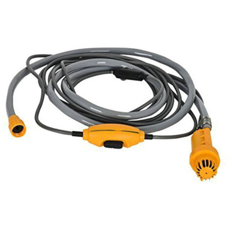 Zoternen Douche d'extérieur portable, douche de camping 12 V avec pompe à eau, câble de 6 mètres, prise allume-cigare, débit max. 2,5 L par minute