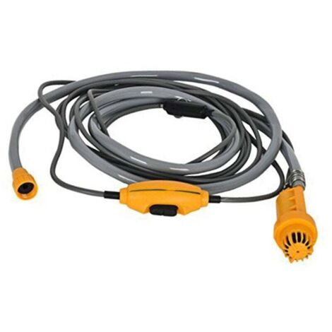 Zoternen Douche d'extérieur portable, douche de camping 12 V avec pompe à eau, câble de 6 mètres, prise allume-cigare, débit max. 2,5 L par minute