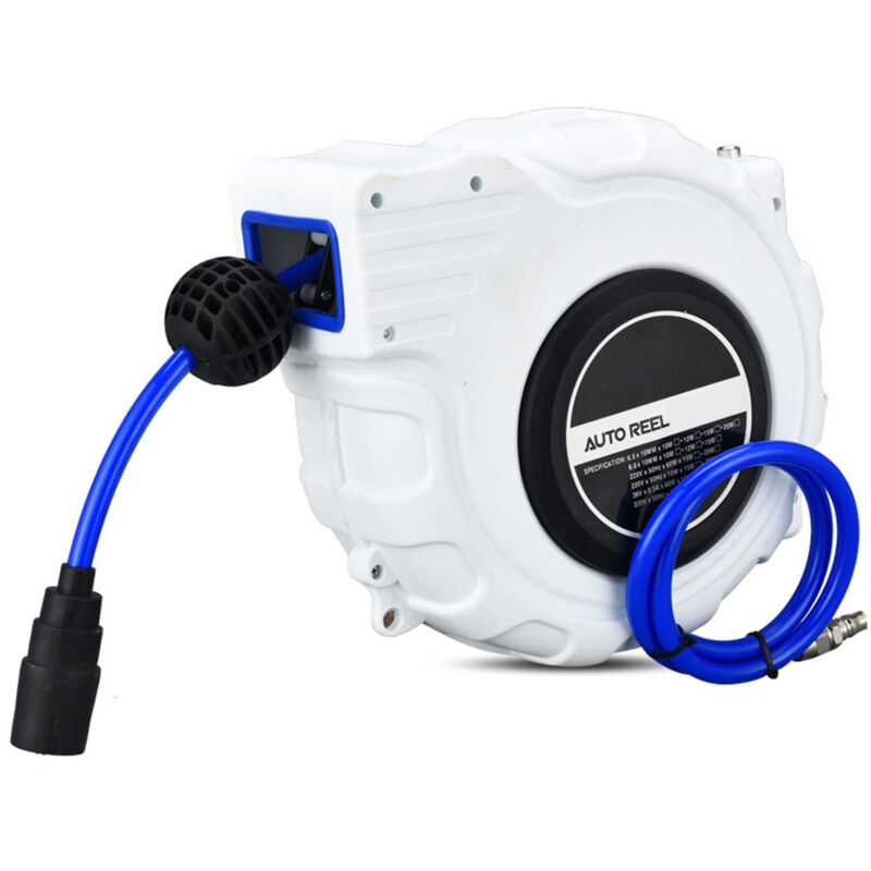 Enrouleur de Tuyau D'arrosage 10M, Enrouleur Automatique Mural, Tuyau Arrosage Avec Enrouleur, 6 Fonctions, Pour Arroser Pelouse Jardin - Zoternen