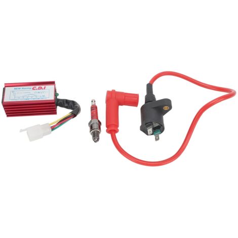 Zoternen Ensure Proper Ignition with the Ignition Coil Aluminum 5 Pin AC CDI Box A7TC Spark Plug Kit Compatible with 50cc 70cc 90cc 110cc 125cc 150cc Pit Dirt Motor Bikes