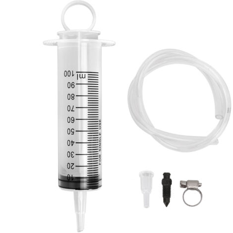 Zoternen Entlüftungsset für hydraulische Scheibenbremsen von Motorrädern, 100-ml-Spritze, 50-cm-Schlauch, universell für Motorrad, Roller, ATV