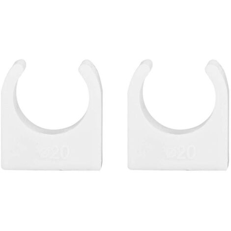 Zoternen Fascetta stringitubo, 20 pezzi 16/20/25 / 32 mm PPR Fascetta stringitubo a U supporto per fissaggio tubi con viti (20 mm)
