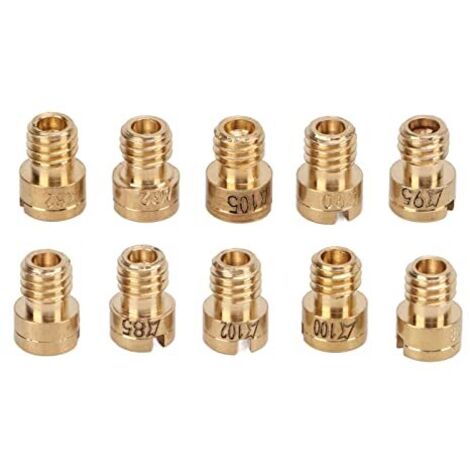 Zoternen Getti principali del carburatore, 10 pezzi getti principali del carburatore getto principale del carburatore in metallo 82-105 per scooter e ciclomotori GY6 50cc 139QMB
