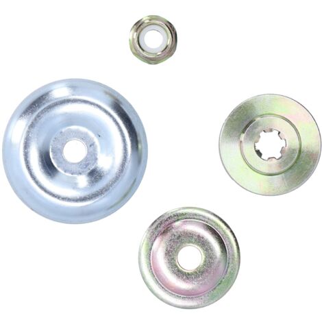 Zoternen jerss Trimmerkopf-Adapter-Set, Reguläres Schutzzubehör für Druckplattenmäher, Ersatz-Kontermutter-Werkzeuge, Rasenmäher, Rasenmäher, Aufsitzrasenmäher, Traktoren