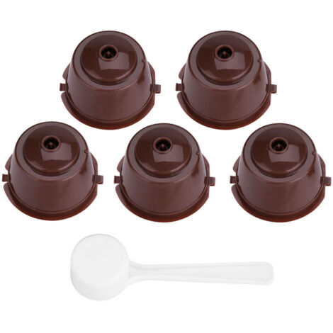 Zoternen Kaffeekapselfilter, wiederverwendbar, nachfüllbar, PP 304, lebensmittelechter Edelstahl, 5 Stück (braun)