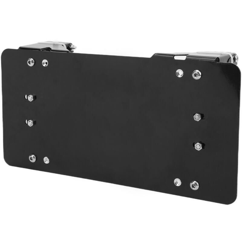 Image of Zoternen - Kennzeichenhalter Schwarz Edelstahl Seilwindenhalter für pkw, lkw, Motorrad
