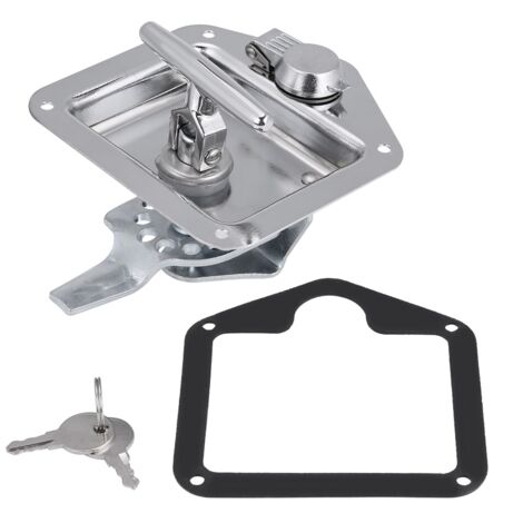 Zoternen Kit de clés de boîte à outils de serrure de poignée pliante en forme de T en acier inoxydable pour remorque de camion