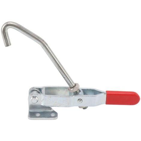 Zoternen-Kniehebelklemme mit J-Haken. Schnellverschluss mit mechanischem Zug