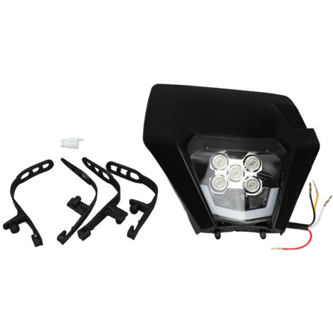 Zoternen Lampada faro a LED ad alta luminosità per moto fuoristrada DC 12V con carenatura per modifica luce nera per moto da cross