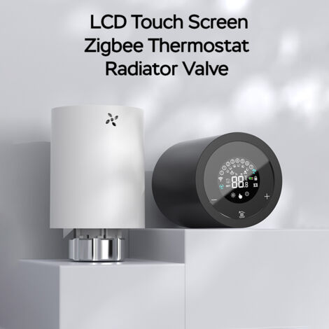 Zoternen LCD-Digital-Heizkörperthermostat, kompatibel mit der Tuya Zigbee-App, Mini-Smart-Temperaturregler, automatische Sprachsteuerung, Thermostat, Touchscreen.