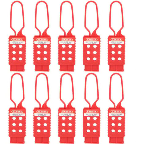 Zoternen Lot de 10 verrous de sécurité isolants en nylon à 6 trous pour la maintenance des équipements industriels