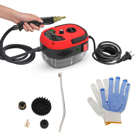 Zoternen Nettoyeur Vapeur 1500W, Nettoyeur Vapeur à Main, Réservoir d'eau de Grande Capacité, avec 3 Têtes de Brosse Réglables sur 6 Niveaux, Chauffage Rapide Nettoyeur Vapeur Multifonctionnel
