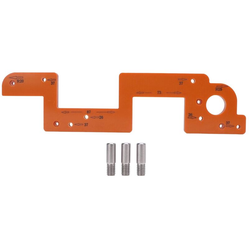 Zoternen - Outil auxiliaire de rainurage arc, antidérapant, facile à utiliser, gabarit de positionnement de fente de porte d'armoire pour le travail