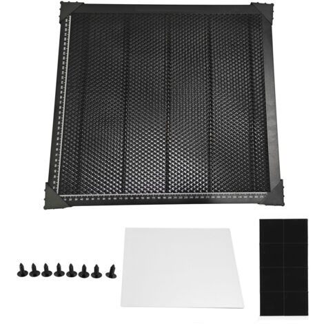 Zoternen Piattaforma per tavolo da lavoro con letto laser ad alveare con piastra in alluminio leggero per incisore con taglierina 430 x 400 mm
