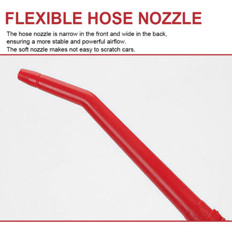 Zoternen Pistolet à air, pistolet de souffleur à débit élevé pour compresseur avec buse prolongée, outil d'élimination de la poussière Nettoyage de la voiture