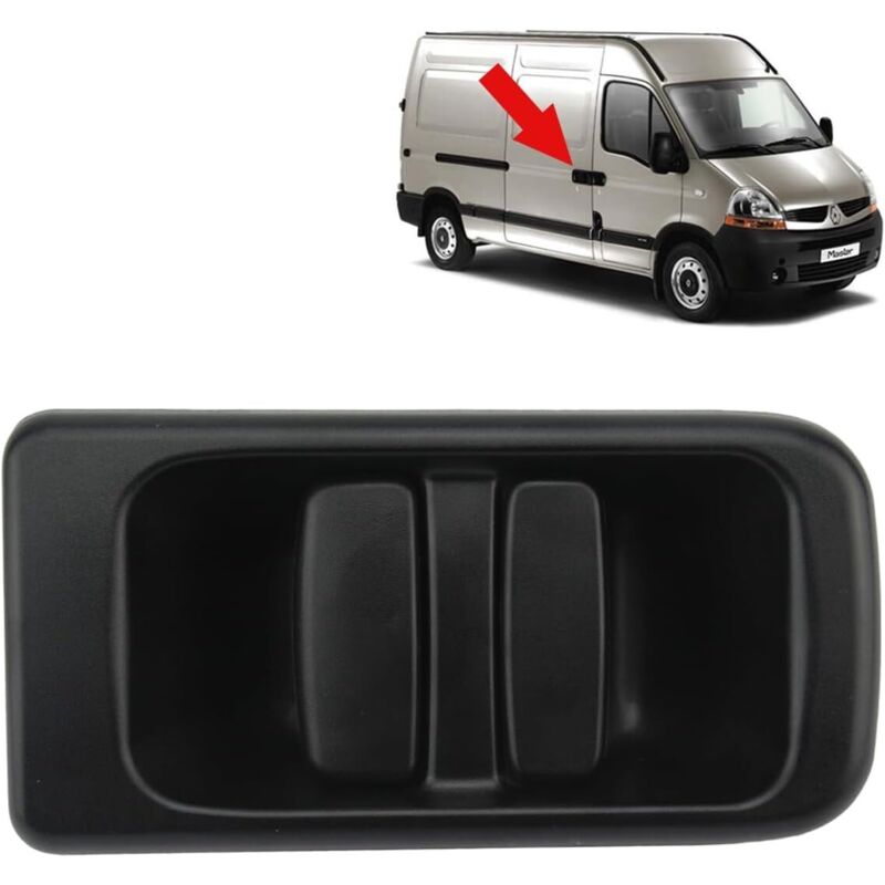 Zoternen Poignée de porte extérieure droite noire Master Ii pour voiture Renault