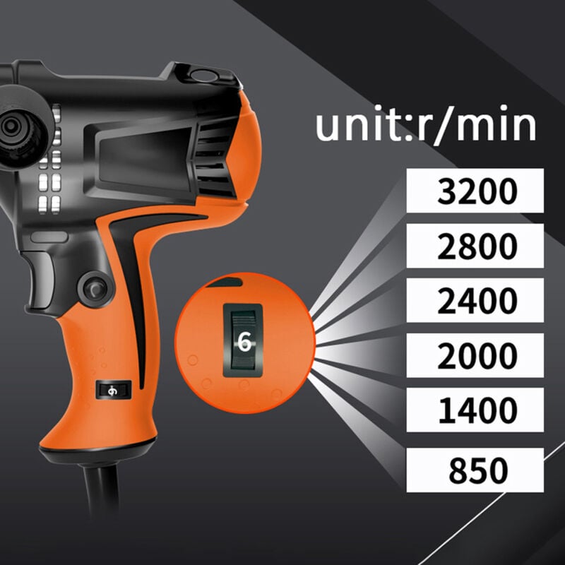 Zoternen - Polisseuse électrique pour voiture, machine à cirer, multifonctionnelle, 980 w, six vitesses réglables, outil de polissage de meubles pour
