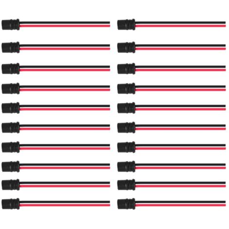 Zoternen Portalampada LED T10 W5W precablato cablaggio adattatore spina portalampada lampade portalampada in gomma portalampada C con gomma morbida 20 pezzi adatti per auto, biciclette, scooter, rimor