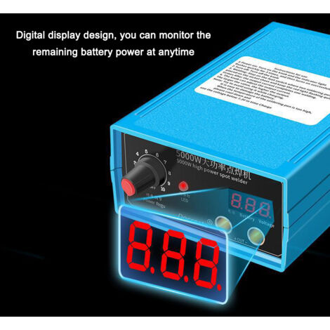 Zoternen Poste à souder portable haute puissance 5 000 W pour la maison, avec batterie et affichage numérique, pour plaques de nickel