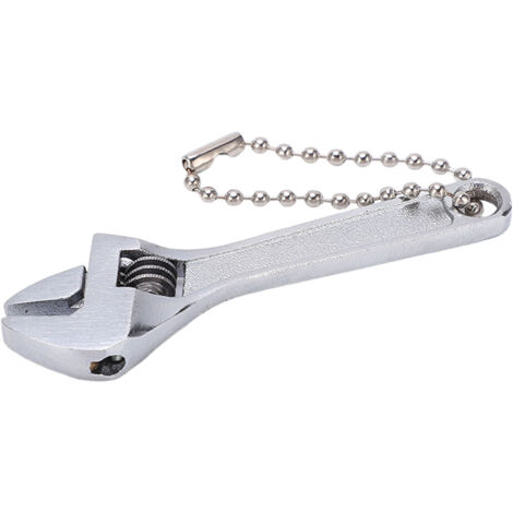 Zoternen Professioneller, tragbarer, verstellbarer Schlüsselringschlüssel aus verzinktem Stahl, Mini-Schraubenschlüssel mit hoher Härte für den industriellen Heimgebrauch, 2,5 Zoll/6,35 cm, galvanisch