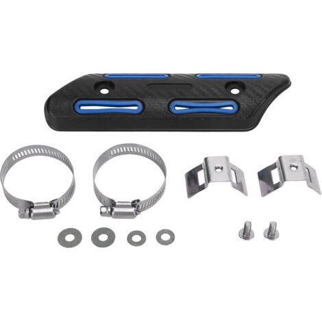 Zoternen Protezione termica per tubo di scarico, protezione termica per moto a 4 tempi, quad, UTV, veicoli fuoristrada, protezione termica per tubo di scarico (blu)