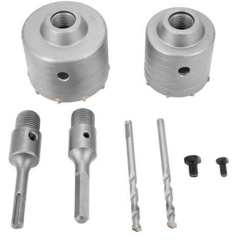 Zoternen Punta da trapano per sega a tazza da muro SDS Plus in acciaio legato da 65/80 mm per pietra di cemento e calcestruzzo