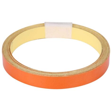 Zoternen Reflektierende Klebeband, Fydun 1cm  5m DIY Reflexstreifen Sicherheitswarnung Auffälligkeit Klebebandstreifen Aufkleber für Auto Motorrad Fahrrad(Orange)