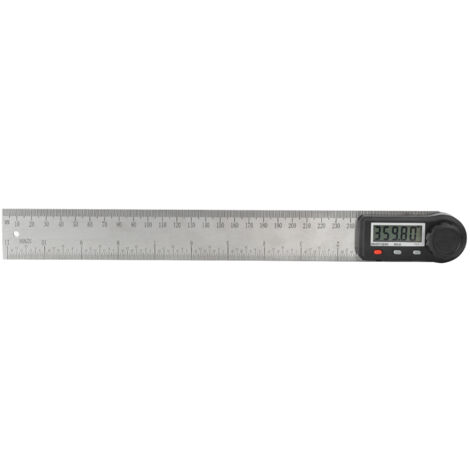 Zoternen Règle d'angle électronique 2 en 1 à affichage numérique 0-360°, rapporteur multifonction pour le travail du bois (300 mm)