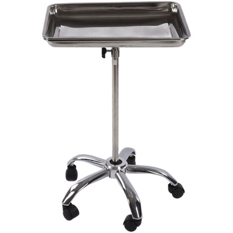 Zoternen Salontablett mit Rädern, Metall, Edelstahl, anhebbar, mobil, für Friseur, medizinische Instrumente