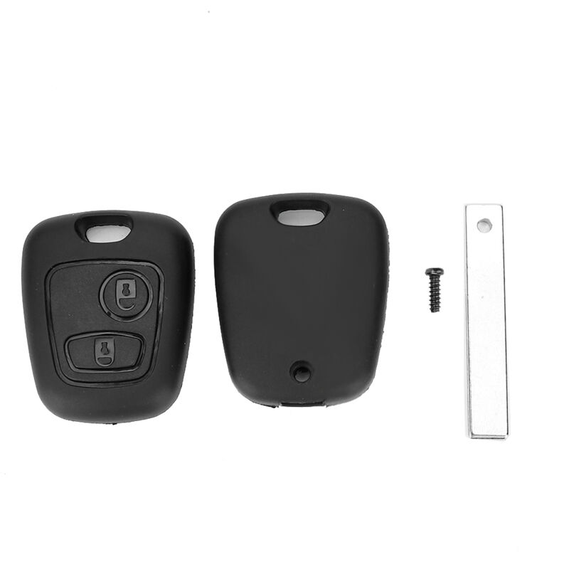 Image of Zoternen - Schlüsselabdeckung, schwarzes ABS-Gehäuse, wasserdicht, 2 Tasten, für Auto