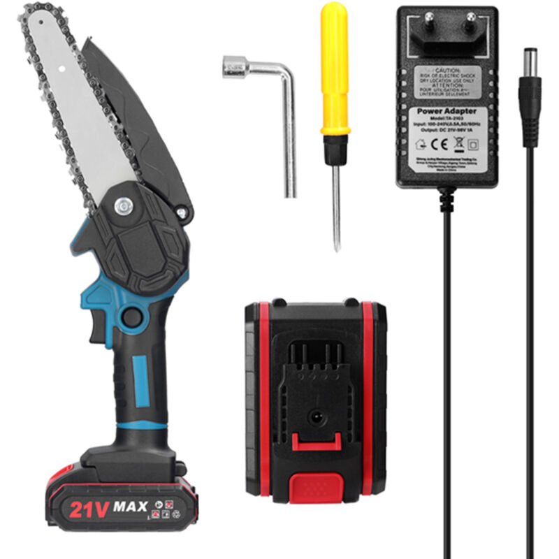 Zoternen - Scies d'élagage électriques portables 21 v 6 pouces,petite tronçonneuse à bois,moteur à brosse,outil de travail du bois à une main, pour